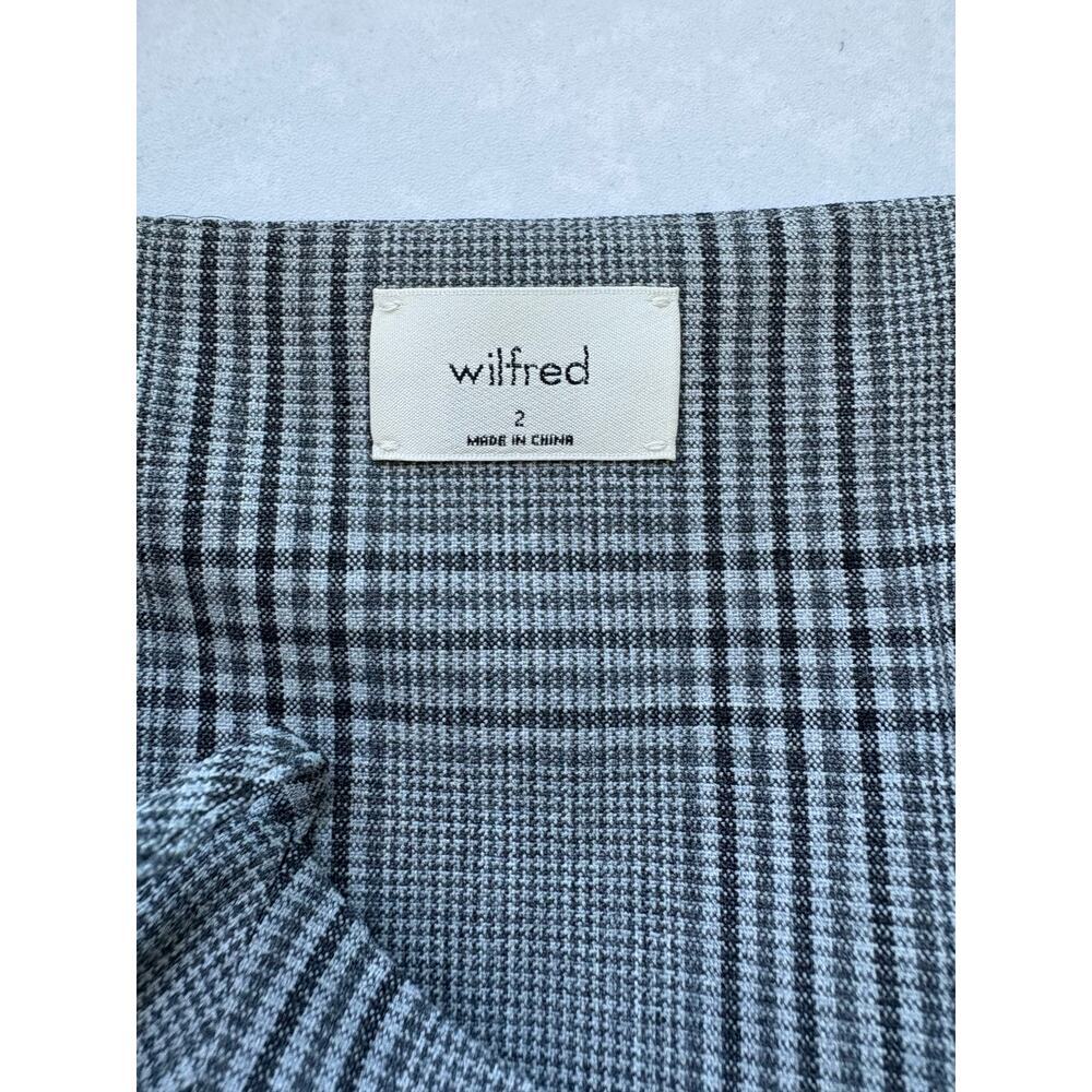 Wilfred Aritzia Isabelle Plaid Mini Dress Gray Black Size 2 Check 90s Sleeveless - Picture 6 of 8